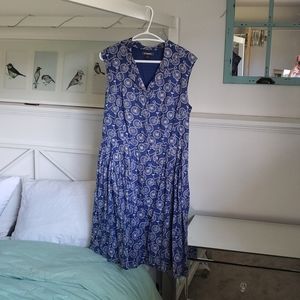 A-line Button Collared Bicycle Dress